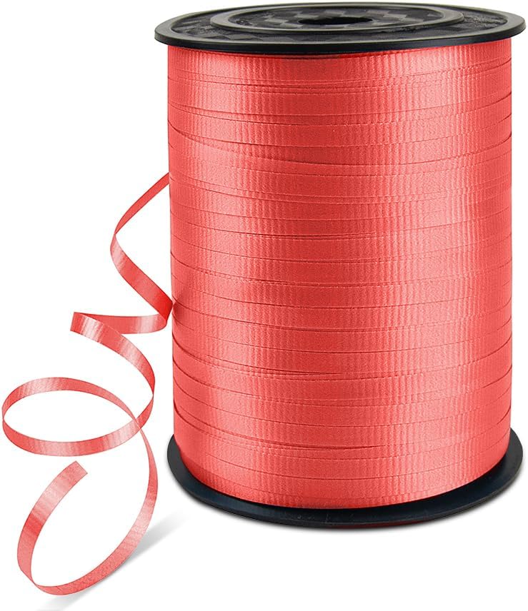 HimBen 500 Yards Curling Ribbon for Gift Wrapping, 3/16" Balloon String for Christmas Valentine Birthday Wedding Party Festival Decoration, Crafts, Flower Bouquet(Crimped Red) - Image 1